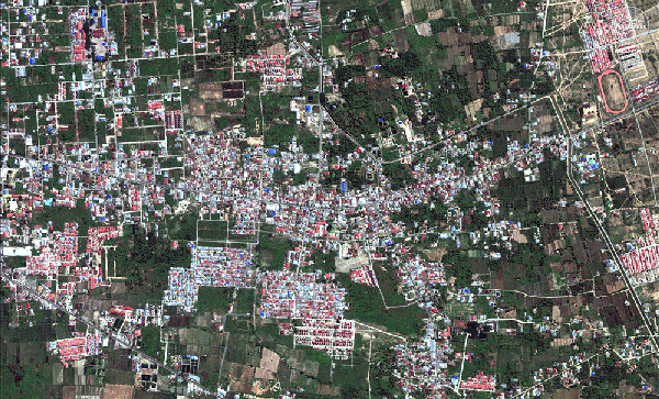 인도네시아 지진 쓰나미 위성사진